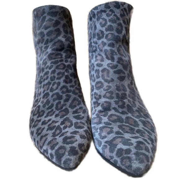 Cordani Womens Size 6 Gray Cheetah Suede Ankle Bootie EUC 36.5 EU Made in Italy - Picture 4 of 10